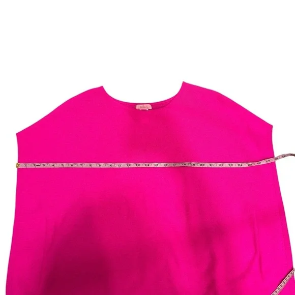 Lilly Pulitzer Kizzy cashmere tunic sweater size small/medium hot pink poncho